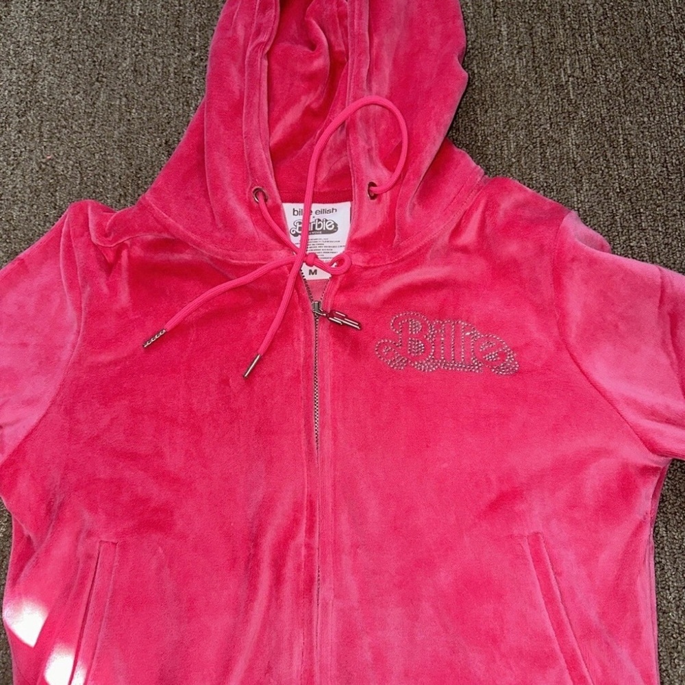 Billie Eilish Pink Zip-Up Hoodie - Picture 3 of 6